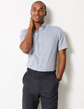 Tailored Fit Short Sleeve Oxford Shirt