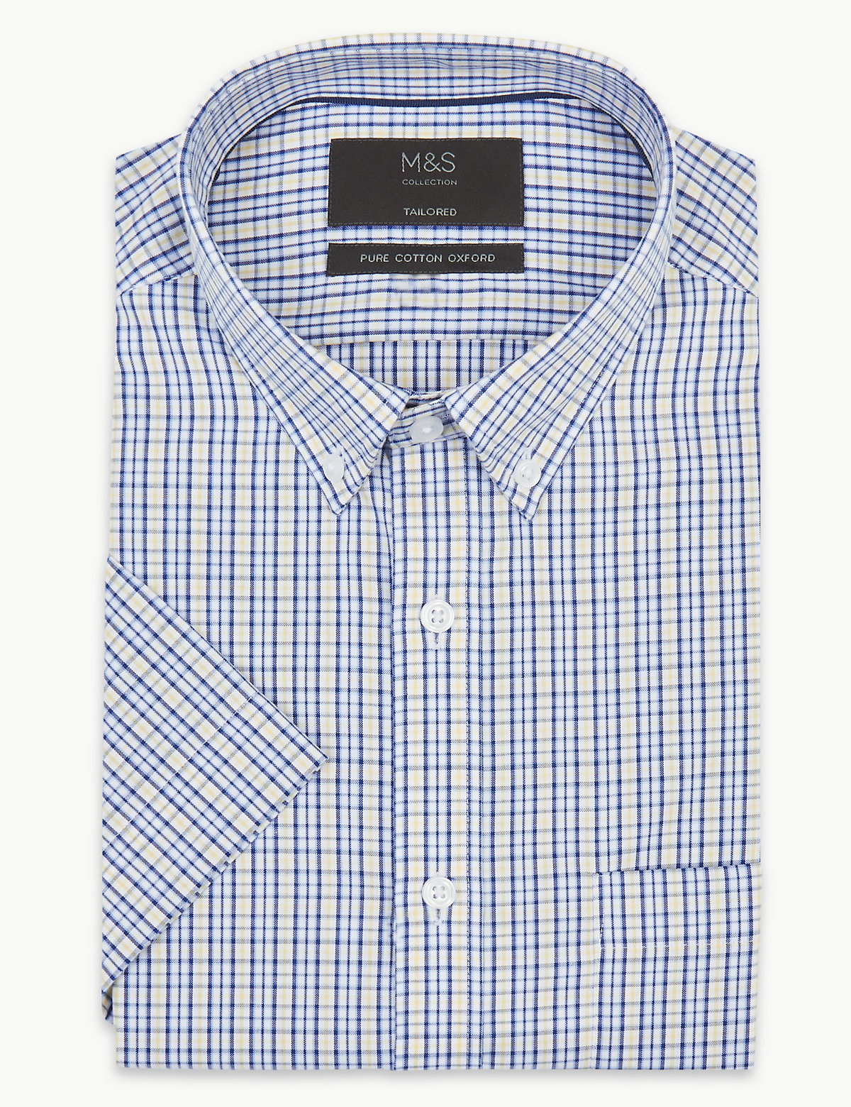 Tailored Fit Short Sleeve Oxford Shirt
