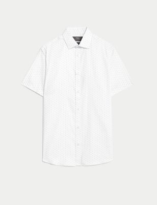 Regular Fit Non Iron Pure Cotton Print Shirt