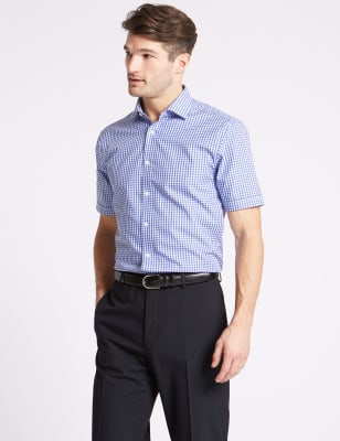 marks and spencer short sleeve formal shirts