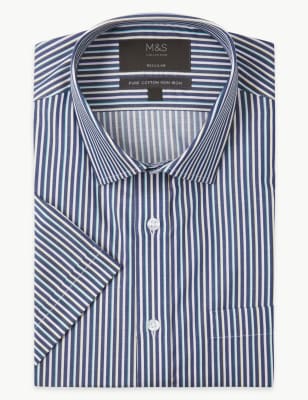 marks and spencer short sleeve formal shirts