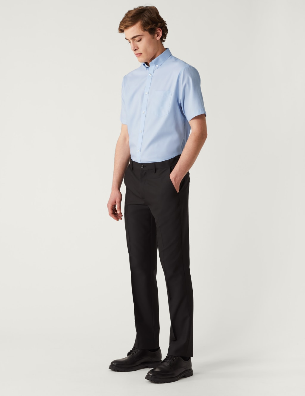 Regular Fit Non Iron Pure Cotton Oxford Shirt image 3