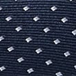 Spot Woven Skinny Tie - navy