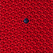 Spot Knitted Skinny Square End Tie - redmix