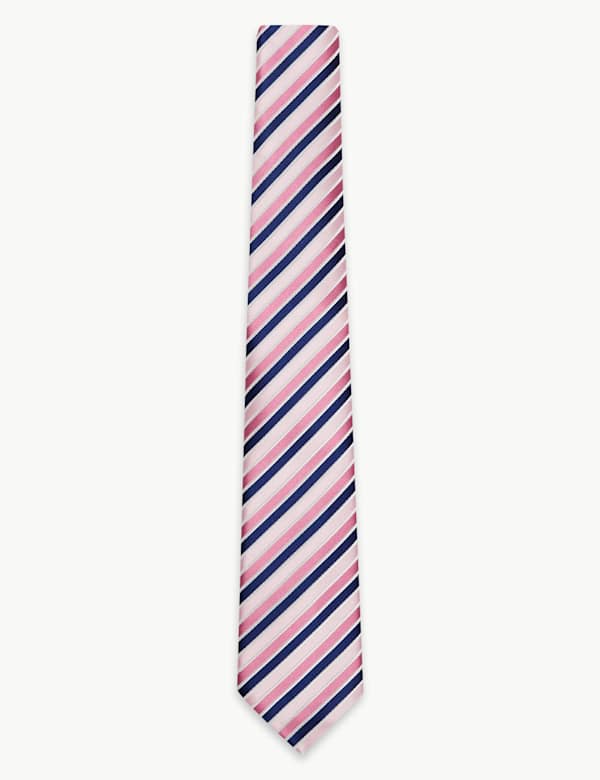 Satin Slim Striped Tie