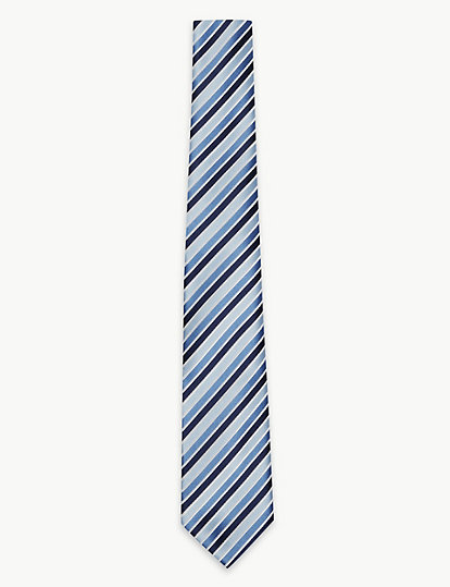 Slim Satin Striped Tie