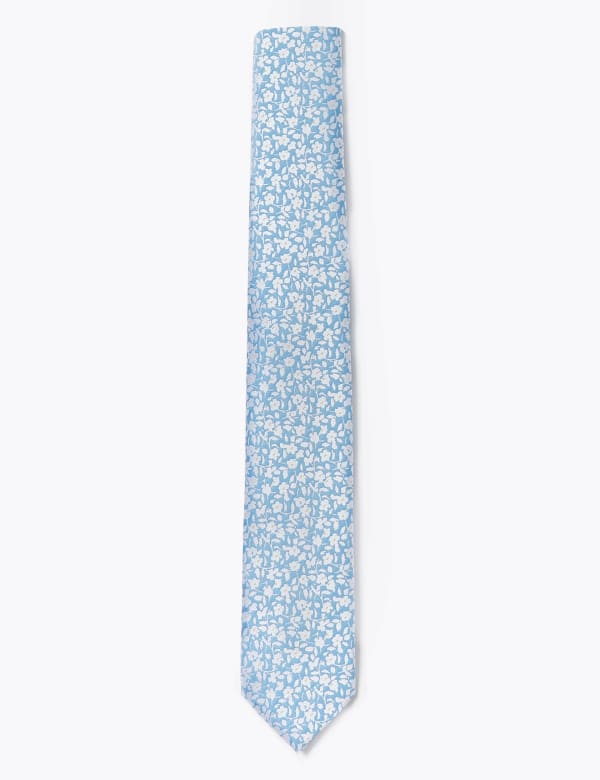Floral Woven Skinny Tie