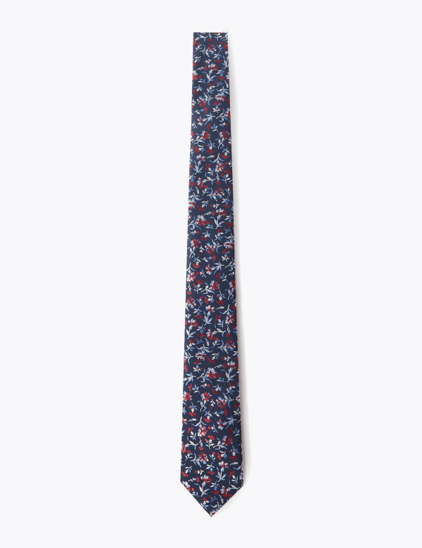 Floral Woven Slim Tie