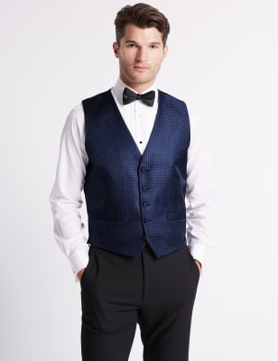 Gilet de costume &agrave; motif g&eacute;om&eacute;trique, effet scintillant