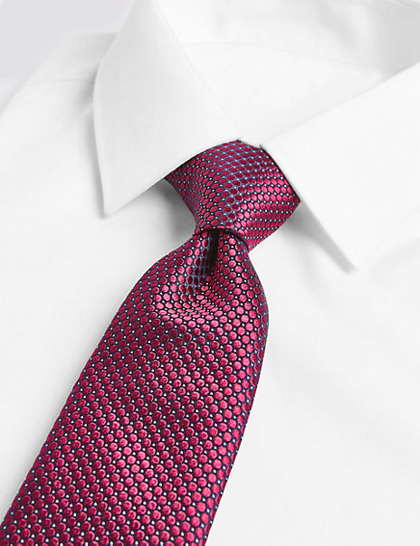 Pure Silk Spotted Tie | M&S Collection Luxury | M&S