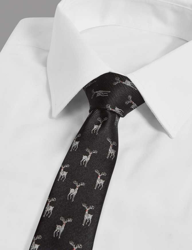 Silk Rich Stag Tie