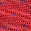 Pure Silk Slim Spot Tie - red