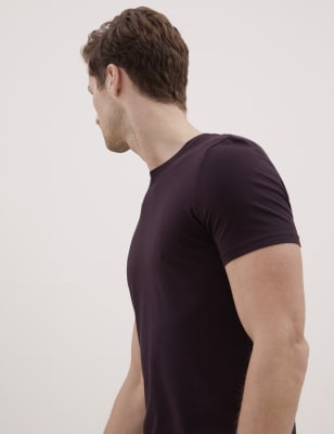 

Mens Autograph Premium Cotton T-Shirt Vest - Dark Mulberry, Dark Mulberry