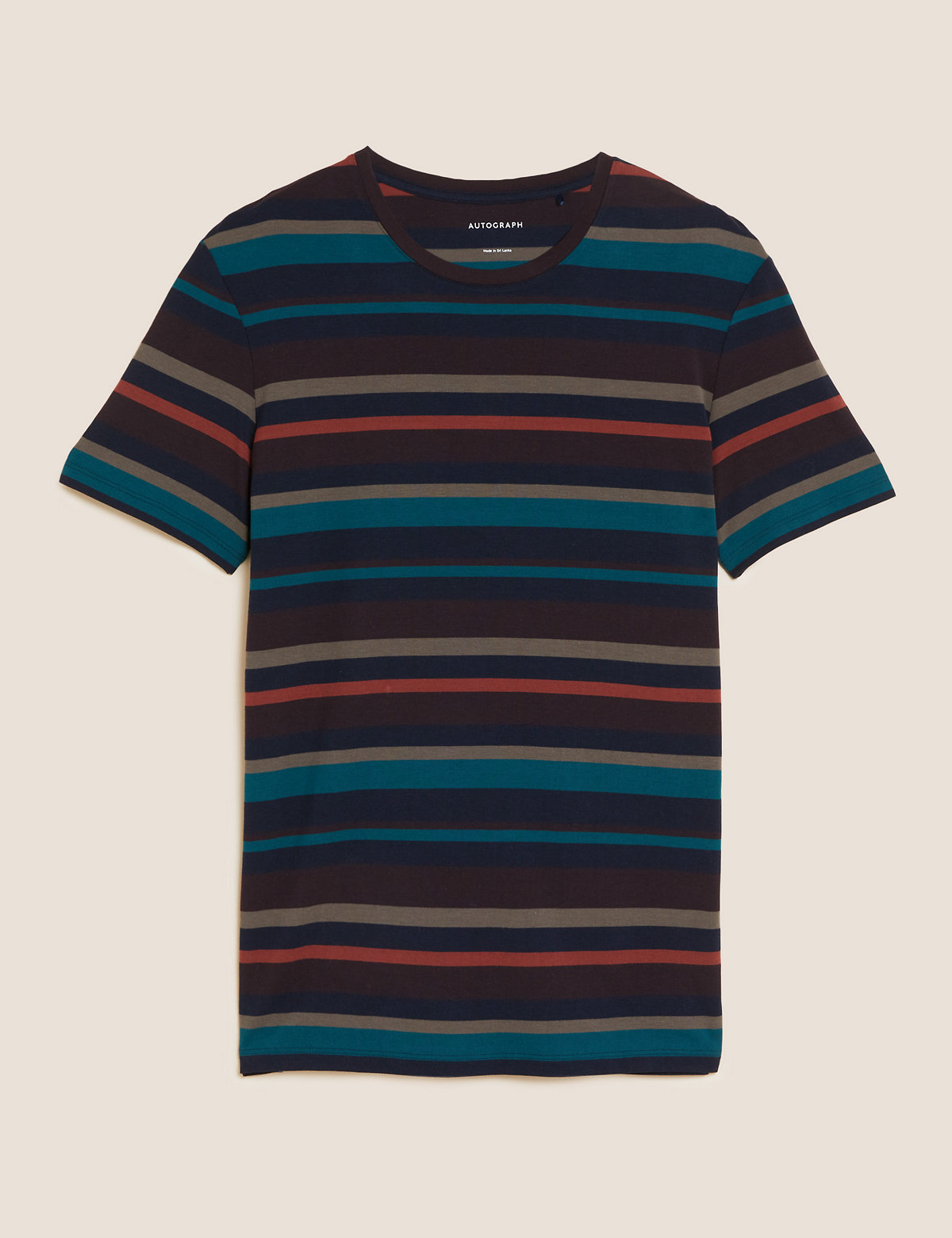 Premium Cotton Blend Striped T-Shirt