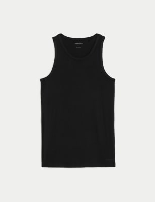 

Mens Autograph Premium Cotton Blend Sleeveless Vest - Black, Black