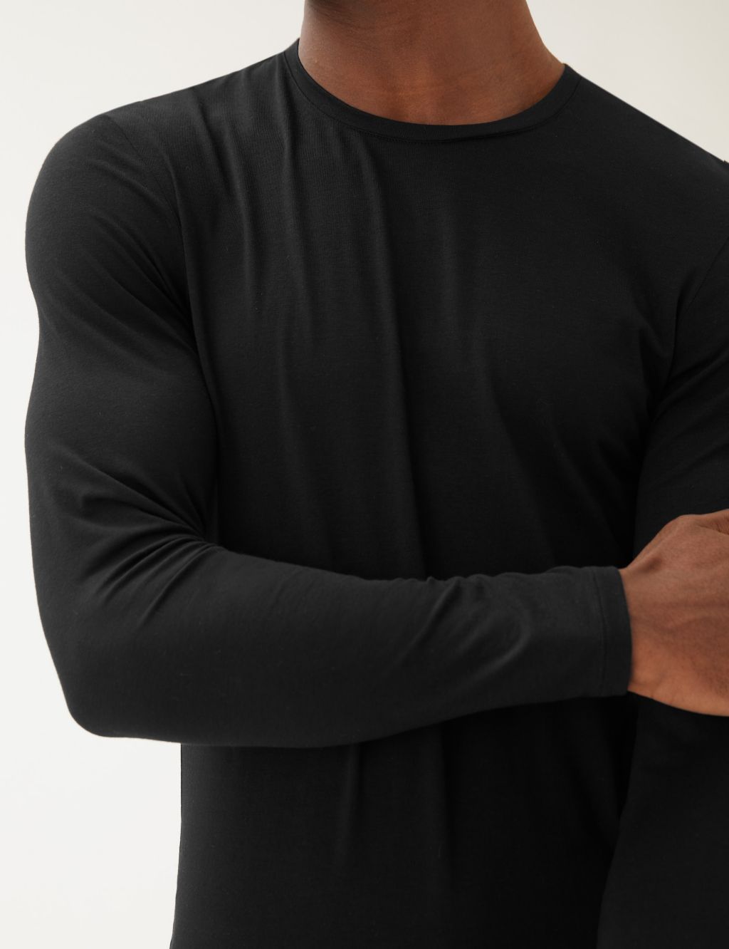 Supima® Cotton Blend Long Sleeve Vest image 4