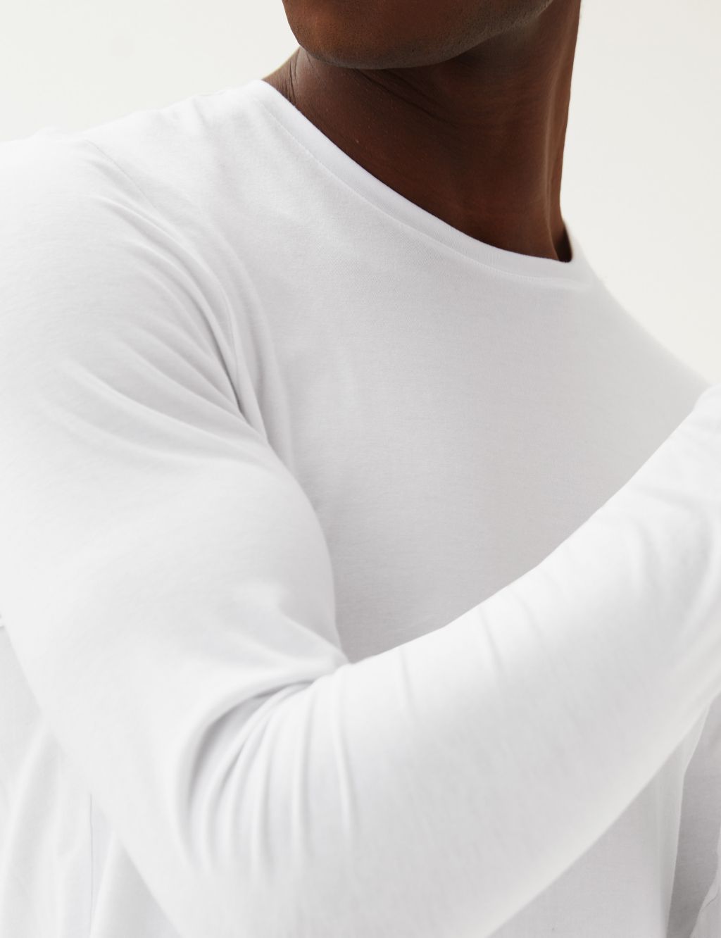 Supima® Cotton Blend Long Sleeve Vest image 3