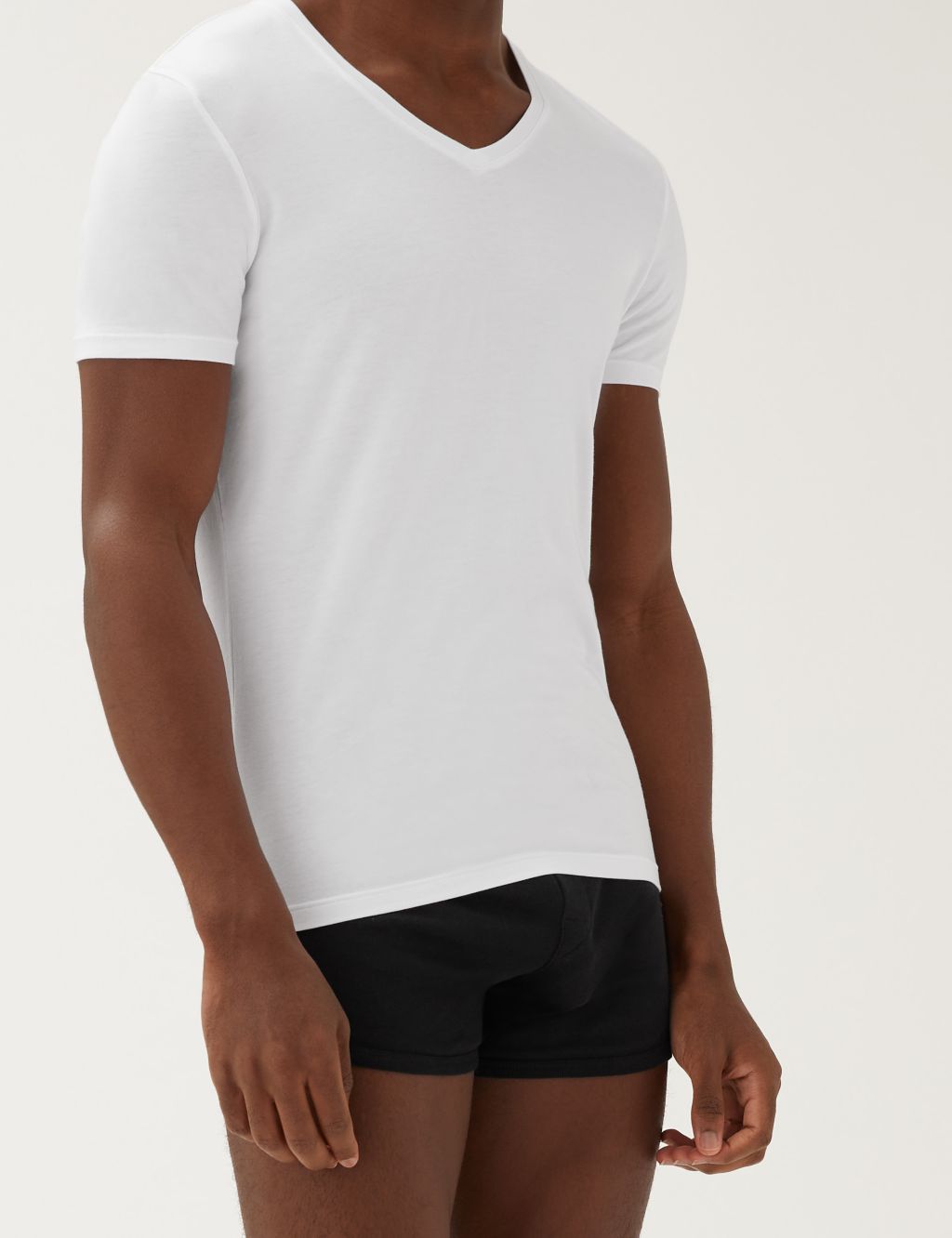 Supima® Cotton Blend V-Neck T-Shirt Vest image 1