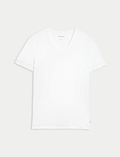 Supima® Cotton Blend V-Neck T-Shirt Vest