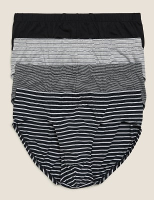 

M&S Collection Pack de 4 slips Cool & Fresh™ 100% algodónMens - Black Mix, Black Mix