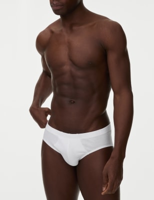 

Mens M&S Collection 5er-Pack Cool & Fresh™-Slips aus reiner Baumwolle - White, White