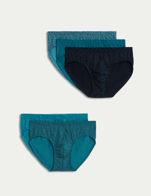 

Mens M&S Collection 5pk Pure Cotton Cool & Fresh™ Slips - Medium Turquoise, Medium Turquoise