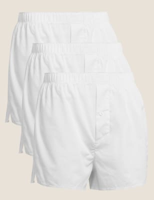 White Cotton Boxer Shorts