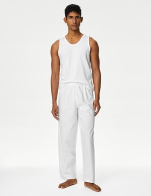 

Mens M&S Collection Pure Cotton Woven Pant - White, White