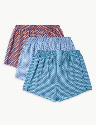 3 Pack Pure Cotton Printed Boxers | M&S Collection | M&S