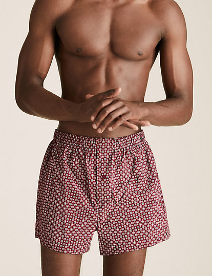 3pk Pure Cotton StayNew™ Woven Boxers