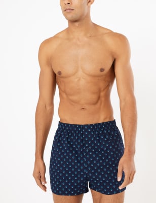 Lot de 3&nbsp;boxers en coton &agrave; motif g&eacute;om&eacute;trique