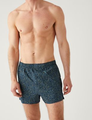 3pk Pure Cotton Assorted Woven Boxers