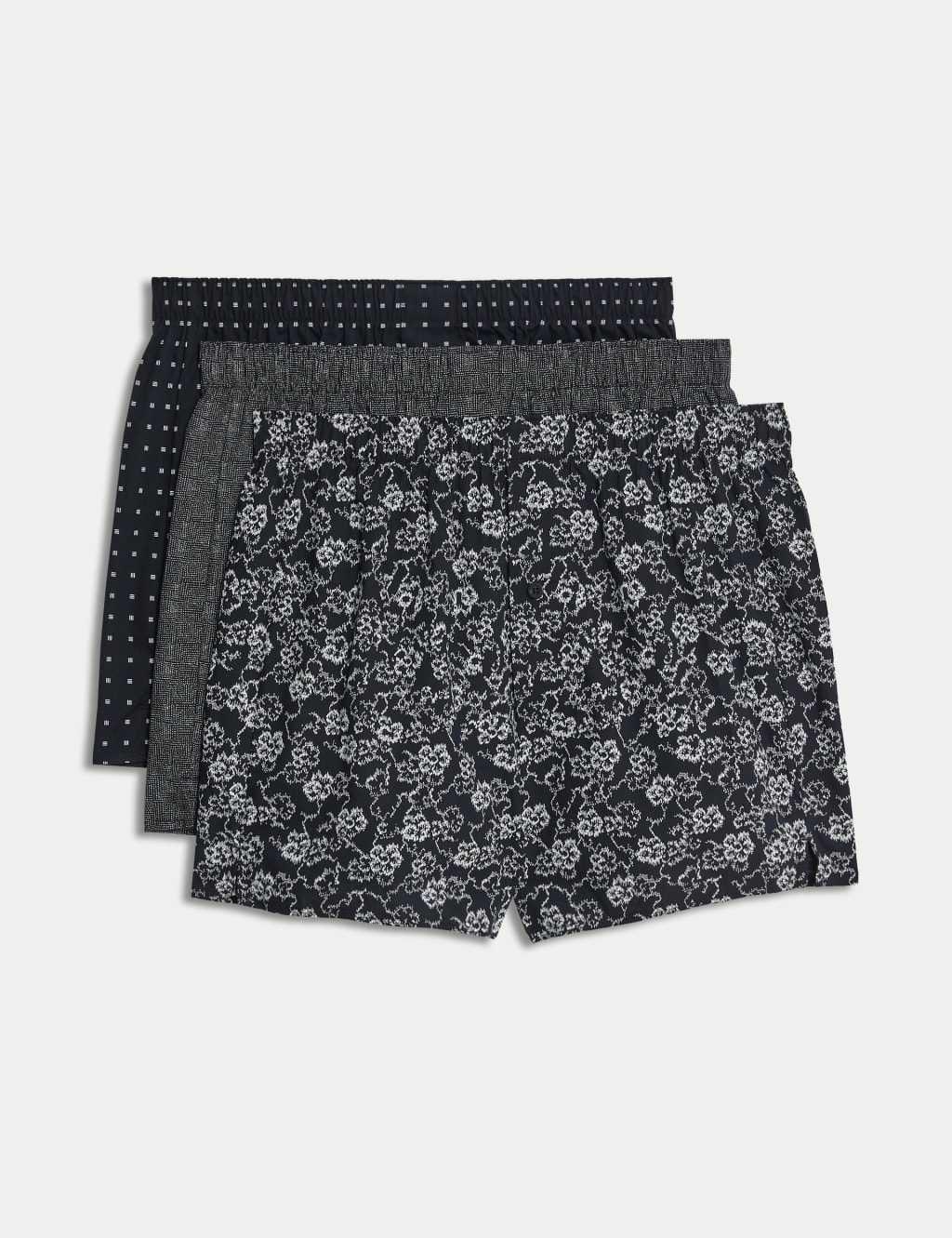 3pk Pure Cotton Ikat Woven Boxers image 1