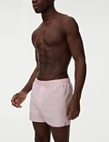 5er-Pack gewebte StayNew™-Boxershorts aus reiner Baumwolle mit Karomuster