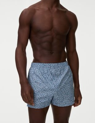 5pk Pure Cotton StayNew™ Floral Woven Boxers