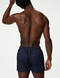 5er-Pack gewebte Boxershorts aus reiner Baumwolle mit mit Foulard-Muster
