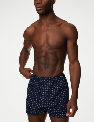 5pk Pure Cotton Foulard Print Woven Boxers