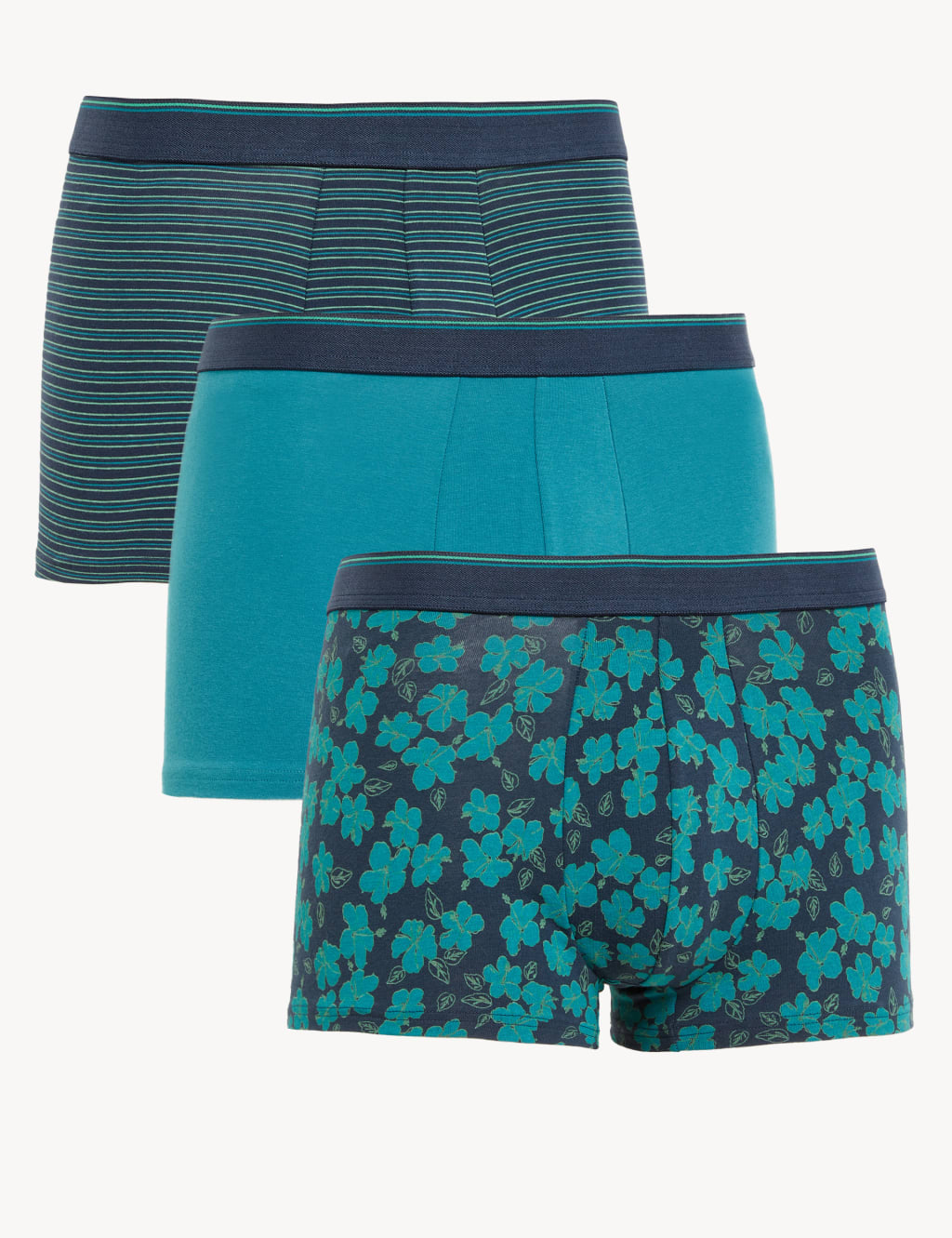 3pk Hibiscus Print Hipster image 1