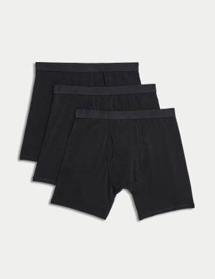 3pk Longer Length Cotton Cool & Fresh™ Trunks