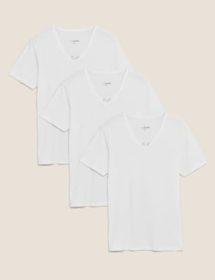 3pk Cool & Fresh™ V-Neck T-Shirt Vests - US