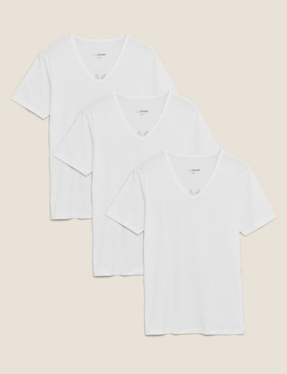 3pk Cool & Fresh™ V-Neck T-Shirt Vests