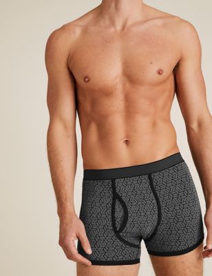 

Mens M&S Collection 3pk Cotton Cool & Fresh™ Trunks - Grey Mix, Grey Mix