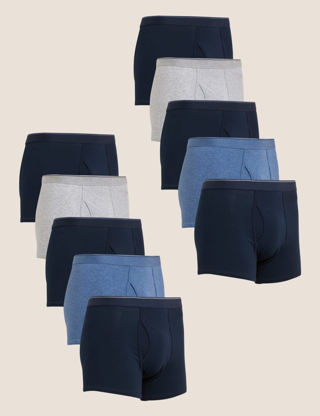 10pk Cotton Stretch Cool & Fresh™ Trunks image 1
