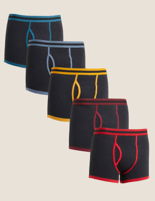 

Mens M&S Collection 5pk Cotton Stretch Cool & Fresh™ Trunks - Black Mix, Black Mix