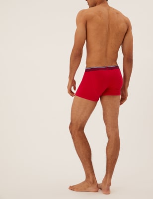 

Mens M&S Collection 5pk Cotton Rich Cool & Fresh™ Trunks - Pink Mix, Pink Mix