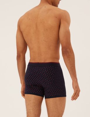 

Mens M&S Collection 3pk Cotton Rich Cool & Fresh™ Trunks - Multi, Multi