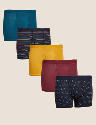 

M&S Collection Pack de 5 bóxers slip de algodónMens - Navy, Navy