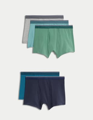 Boys' 5pk Boxer Briefs - All In Motion™ Teal Blue S