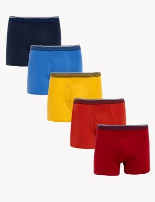 

Mens M&S Collection 5pk Cotton Rich Cool & Fresh™ Trunks - Multi, Multi