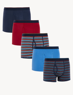 

Mens M&S Collection 5pk Cotton Rich Cool & Fresh™ Trunks - Multi, Multi